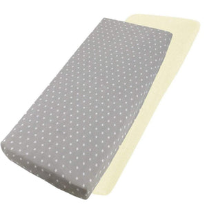 Bedside Crib Jersey Fitted Sheet Compatible With Jane Babyside 55x90cm - Pack Of 2 - For Your Little One