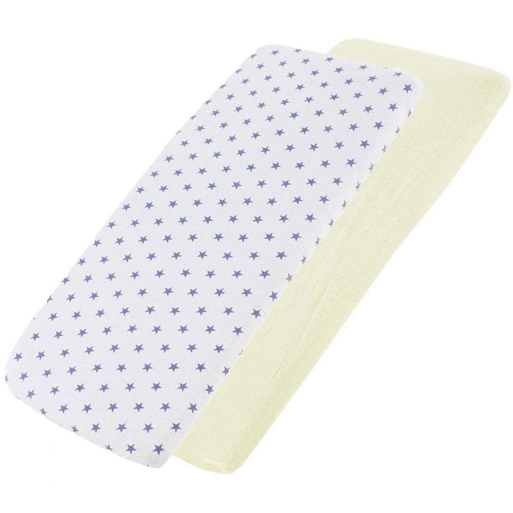 Bedside Crib Jersey Fitted Sheet Compatible With Jane Babyside 55x90cm - Pack Of 2 - For Your Little One