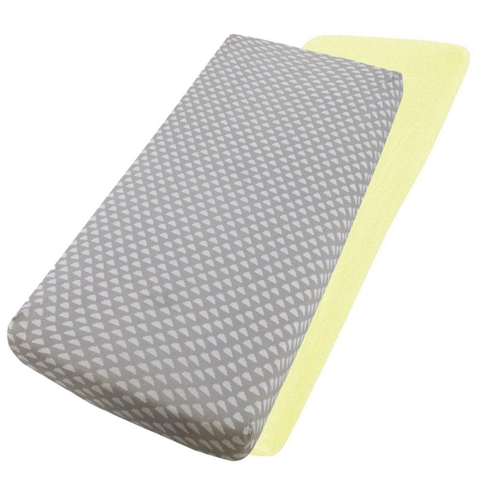 Bedside Crib Jersey Fitted Sheet Compatible With Jane Babyside 55x90cm - Pack Of 2 - For Your Little One