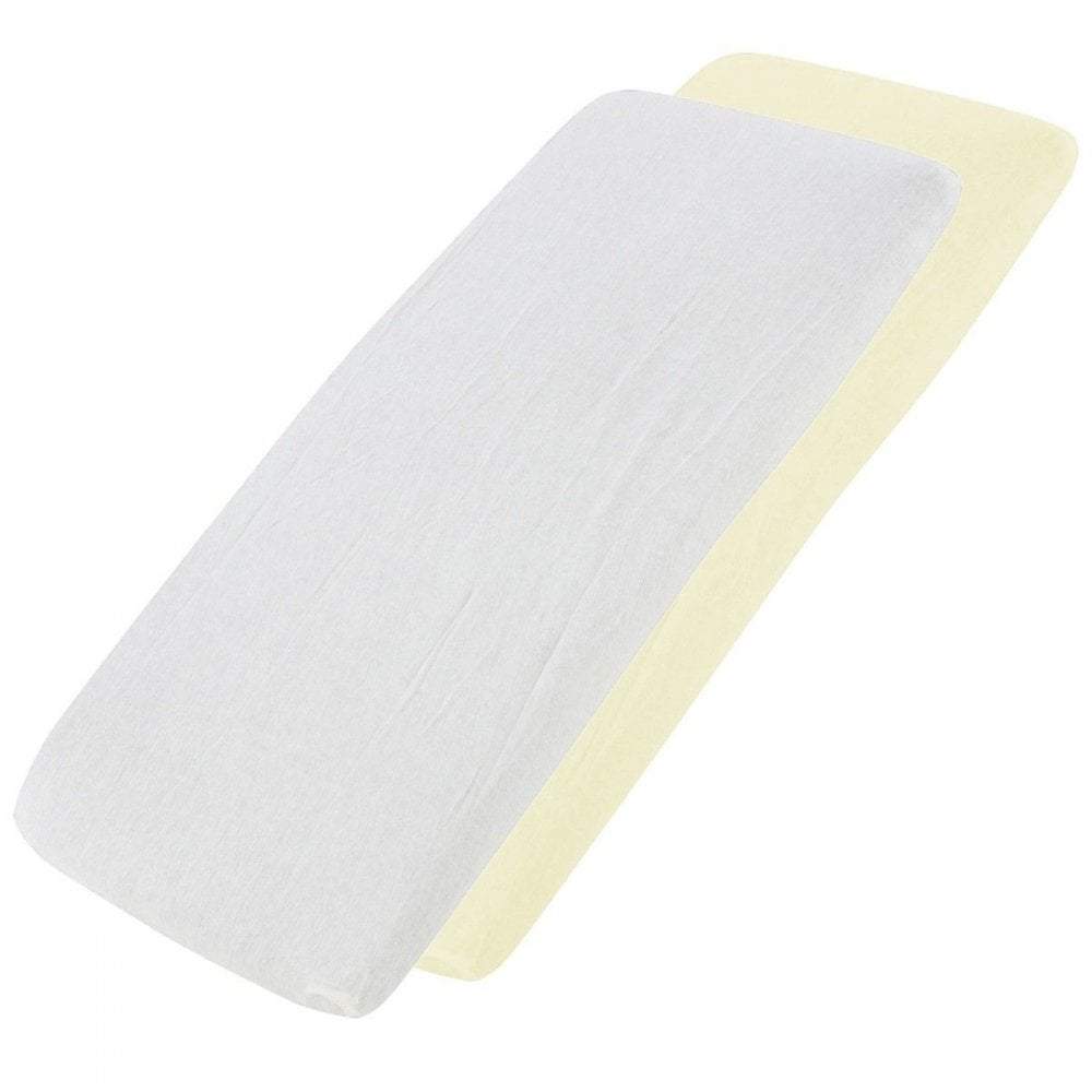 Bedside Crib Jersey Fitted Sheet Compatible With Kinderkraft Neste 55x90cm - Pack Of 2 - For Your Little One