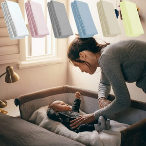 Bedside Crib Jersey Fitted Sheets Compatible With Tutti Bambini Cozee 55x90cm - Pack Of 4 - For Your Little One