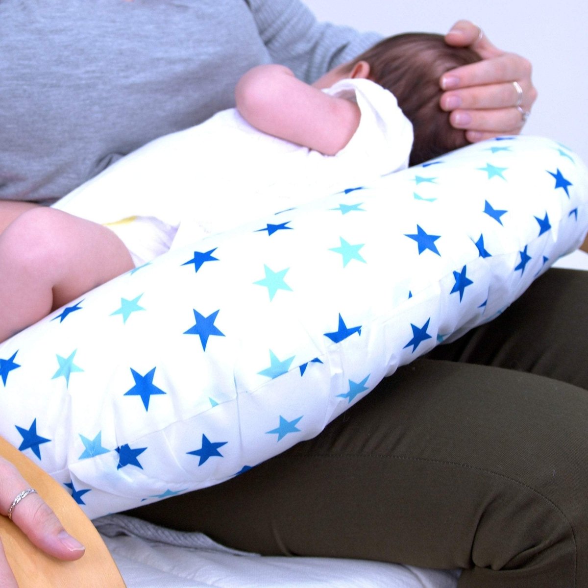 Breast Feeding Maternity Nursing Pillow - Little Star Blue - For Your Little One