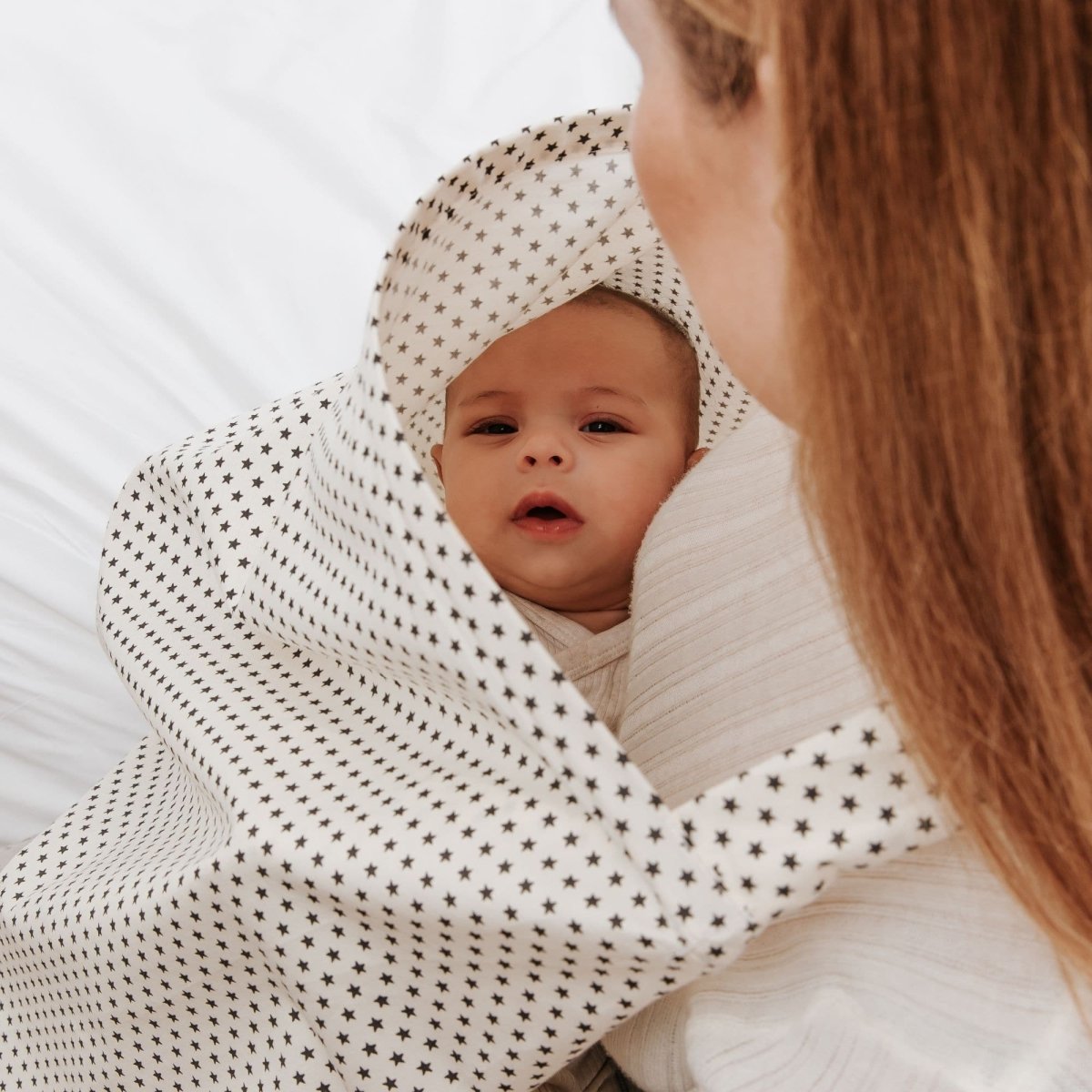 Breastfeed Apron - Grey Stars - For Your Little One