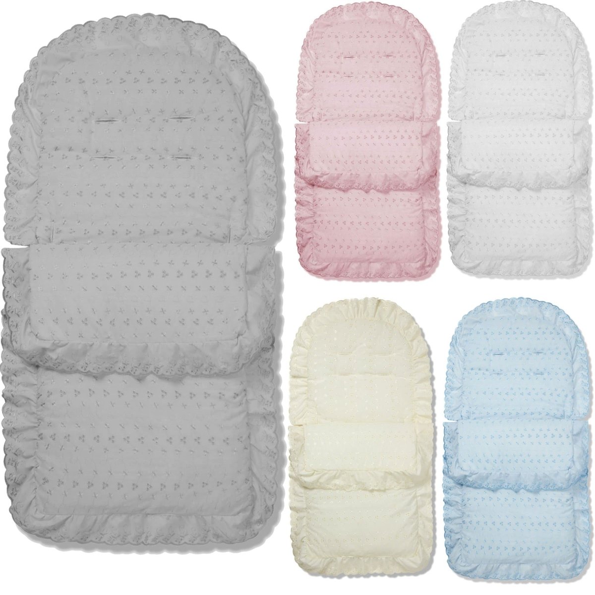 Broderie Anglaise Footmuff / Cosy Toes Compatible with BabiesRus - For Your Little One