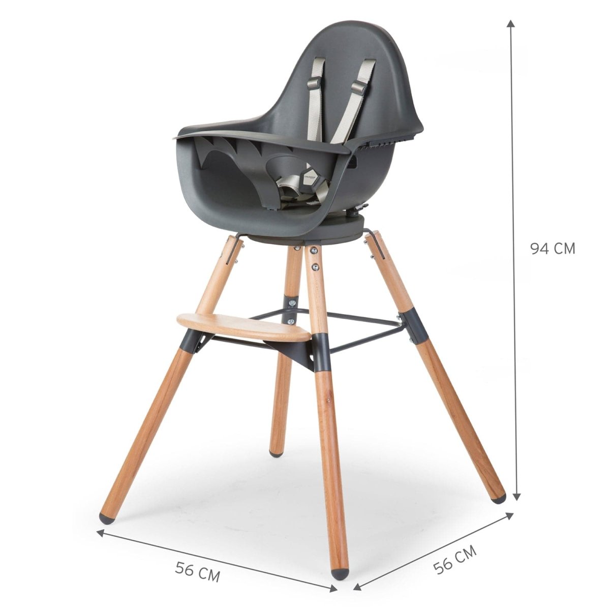 Childhome Evolu One.80° Highchair - Natural / Anthracite - For Your Little One