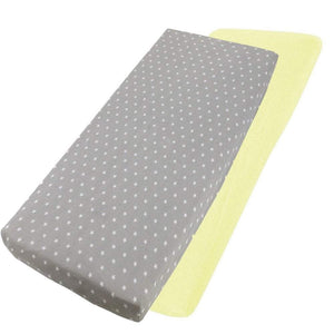 Crib Jersey Fitted Sheets 100% Cotton 40x90cm - Pack Of 4 - Fits All Models - For Your Little One