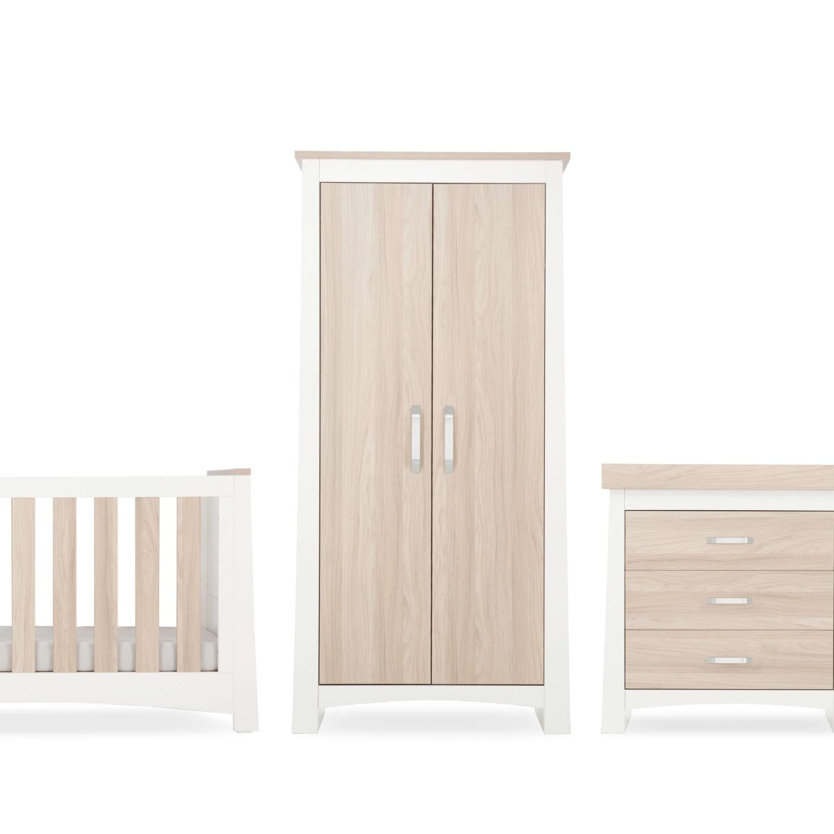 Cuddleco Ada 3 Piece Nursery Furniture Set - White & Ash - For Your Little One