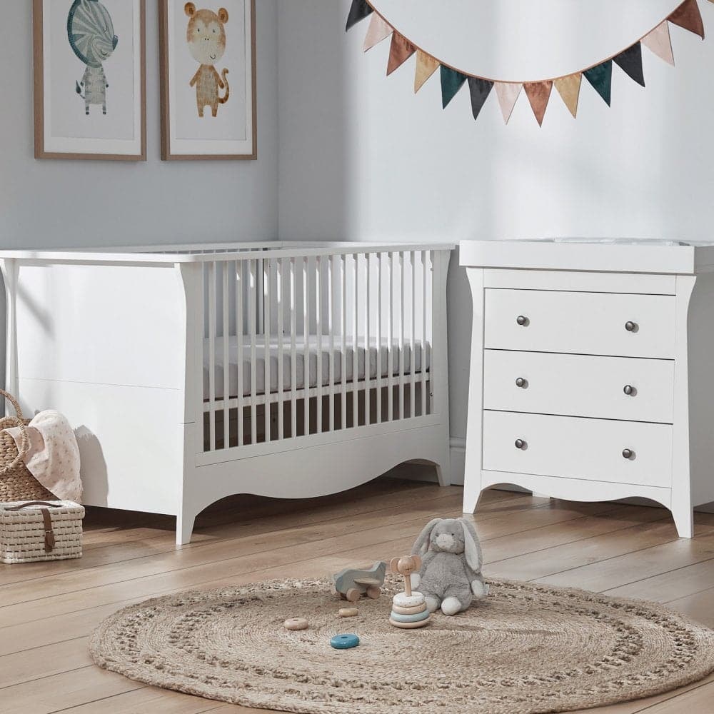 Cuddleco Clara 2 Piece Nursery Furniture Set - White - For Your Little One