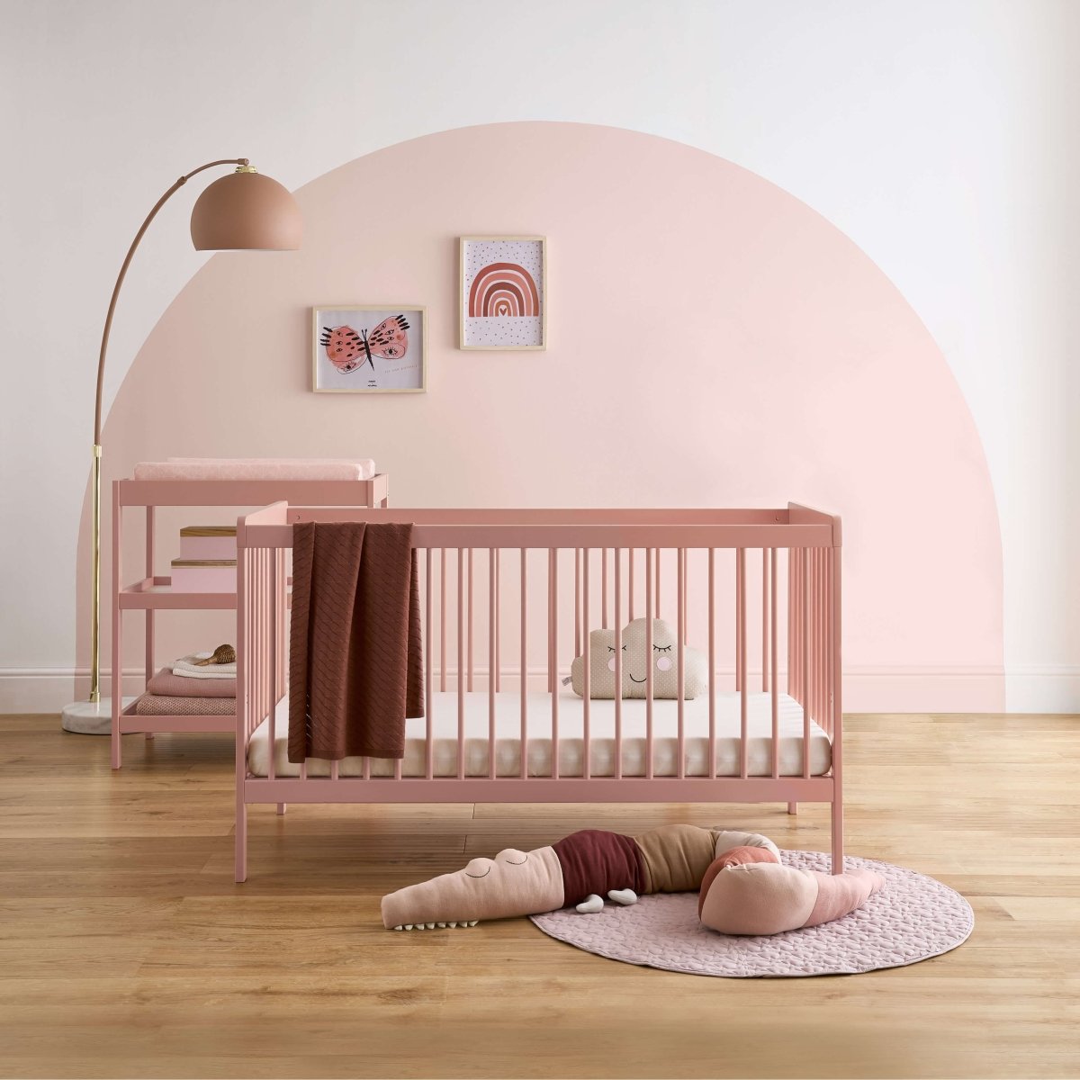 Cuddleco Nola 2 Piece Nursery Furniture Set - Blush Pink - For Your Little One