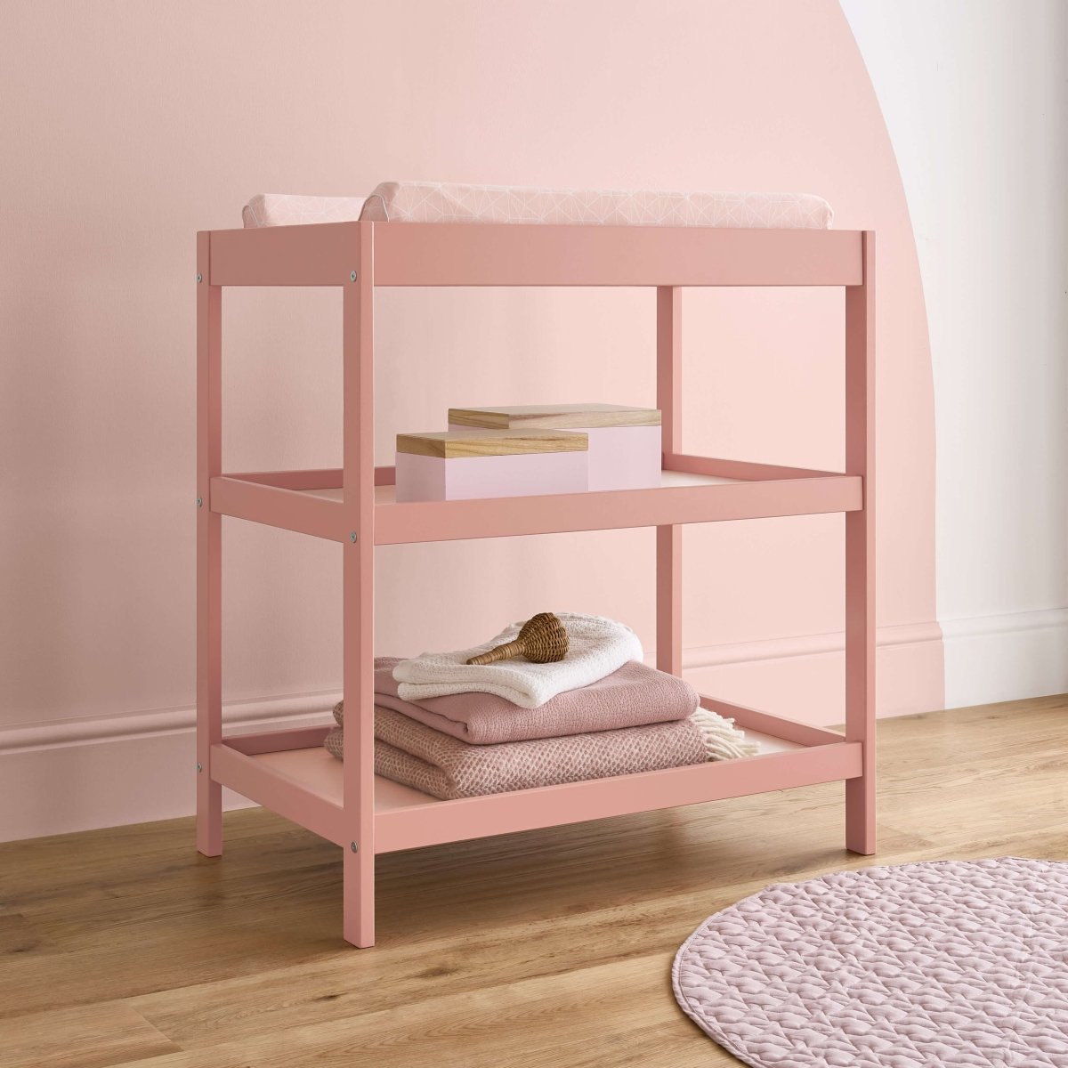 Cuddleco Nola 3 Piece Nursery Furniture Set - Blush Pink - For Your Little One