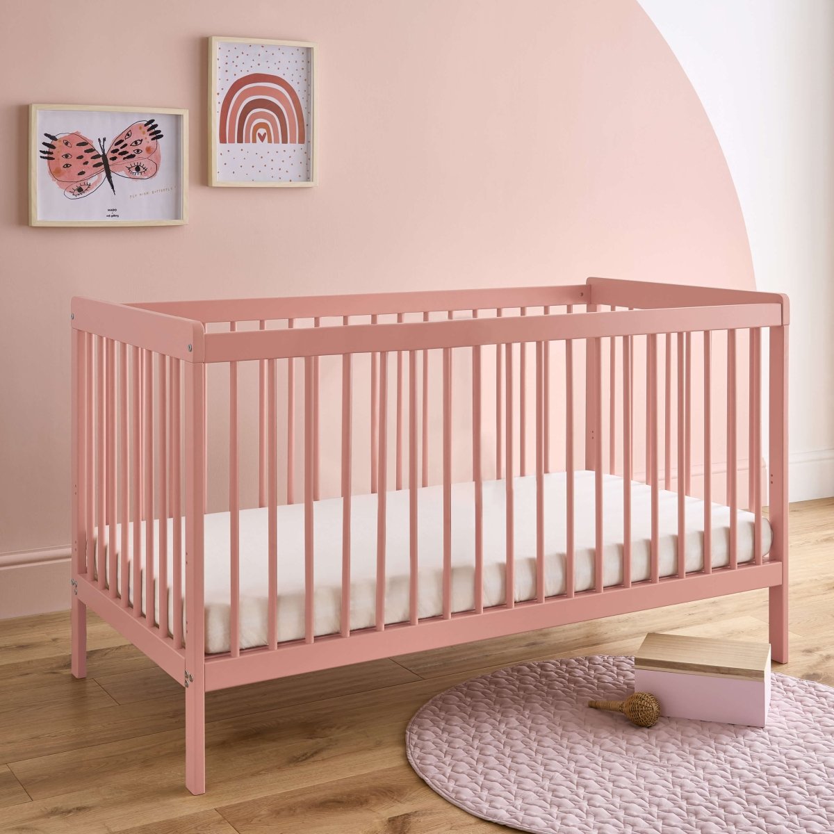 Cuddleco Nola 3 Piece Nursery Furniture Set - Blush Pink - For Your Little One