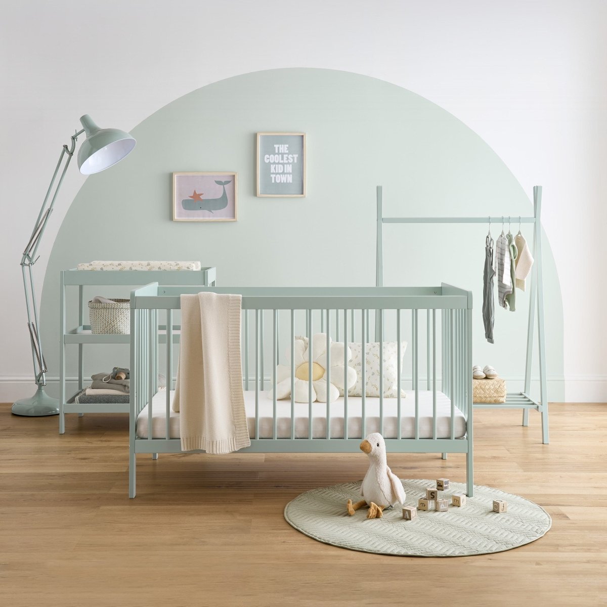 Cuddleco Nola 3 Piece Nursery Furniture Set - Sage Green - For Your Little One