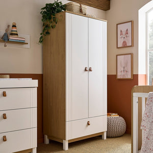 Cuddleco Rafi 4 Piece Nursery Furniture Set - Oak & White - For Your Little One