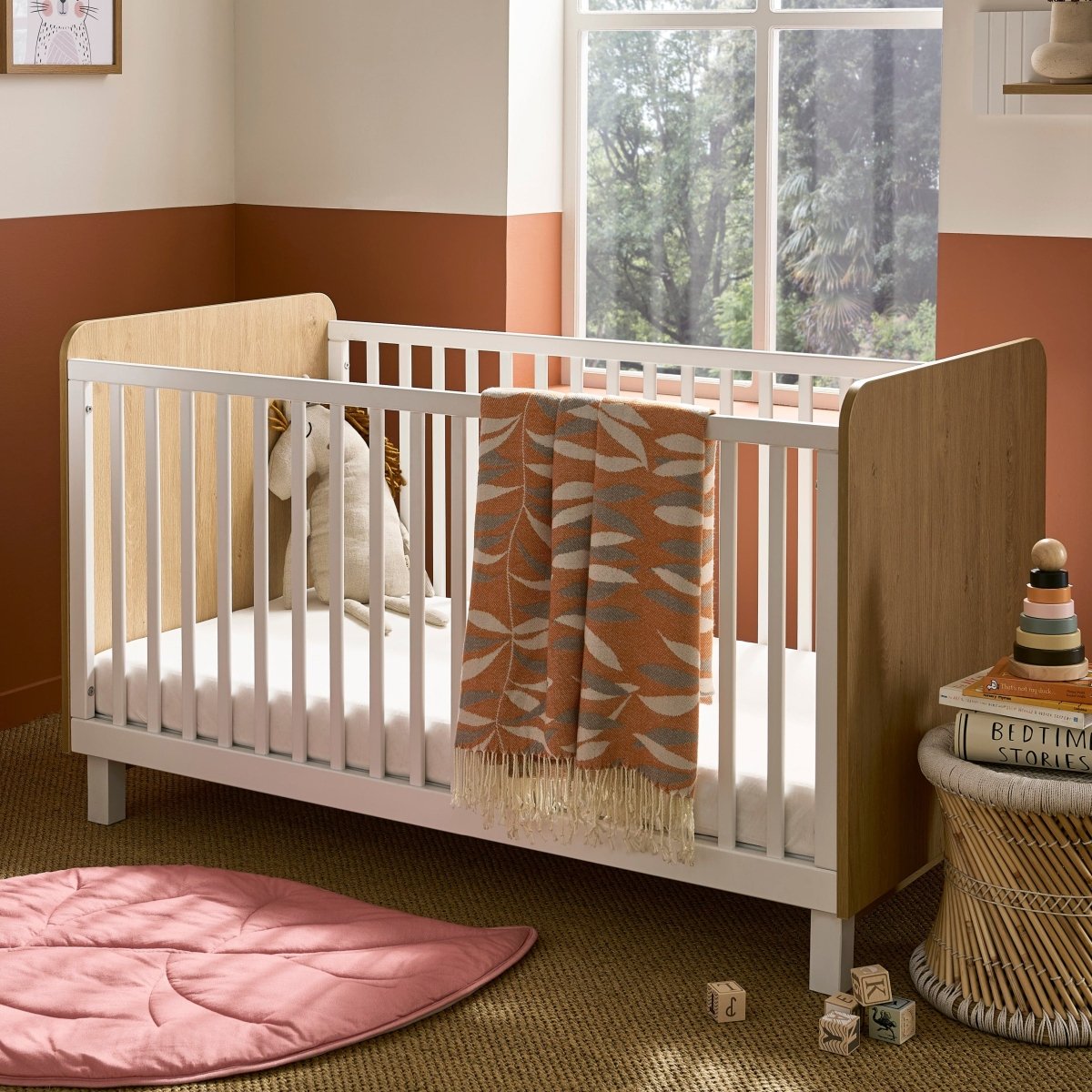 Cuddleco Rafi 5 Piece Nursery Furniture Set - Oak & White - For Your Little One