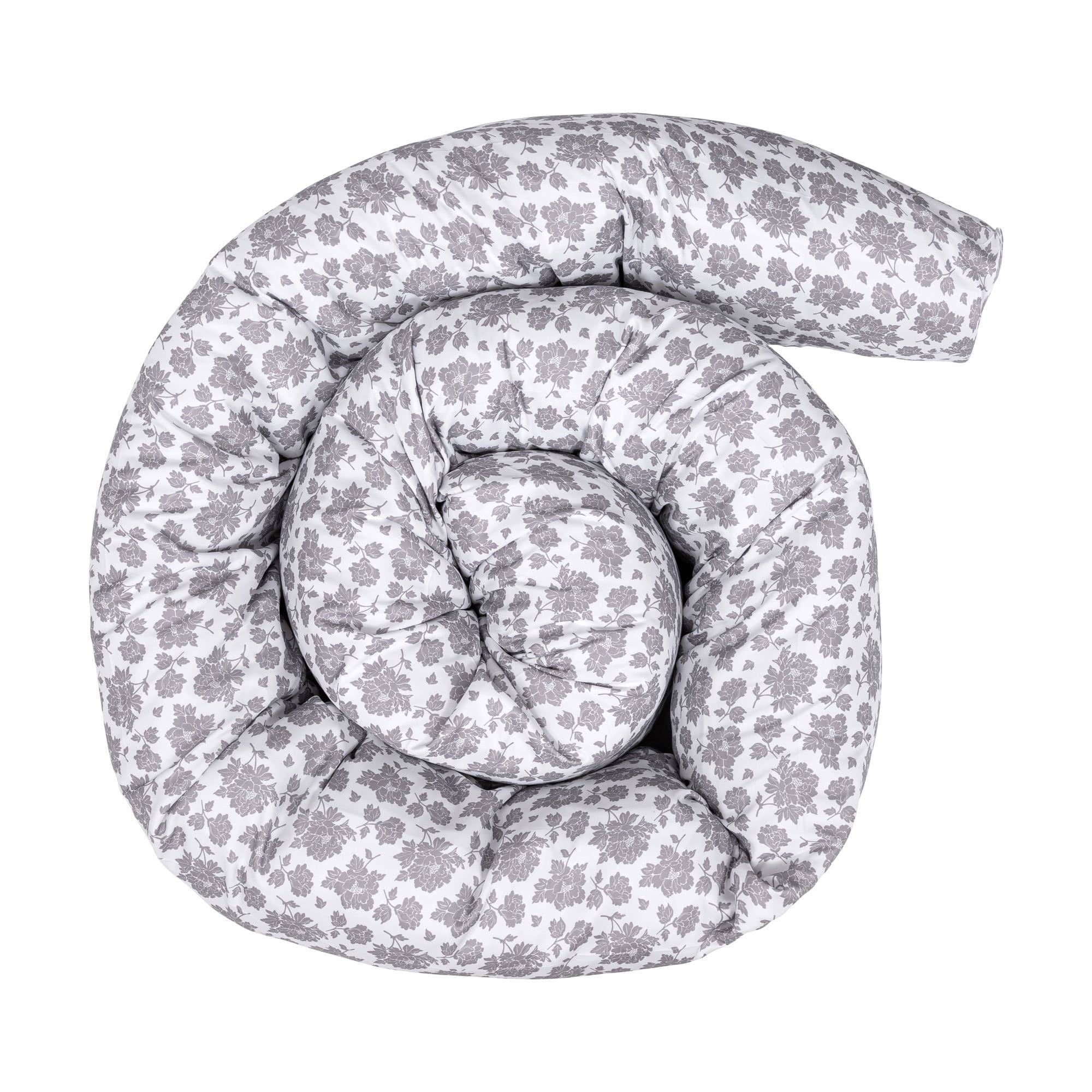 12 Ft Maternity Pillow Case - Grey Floral   