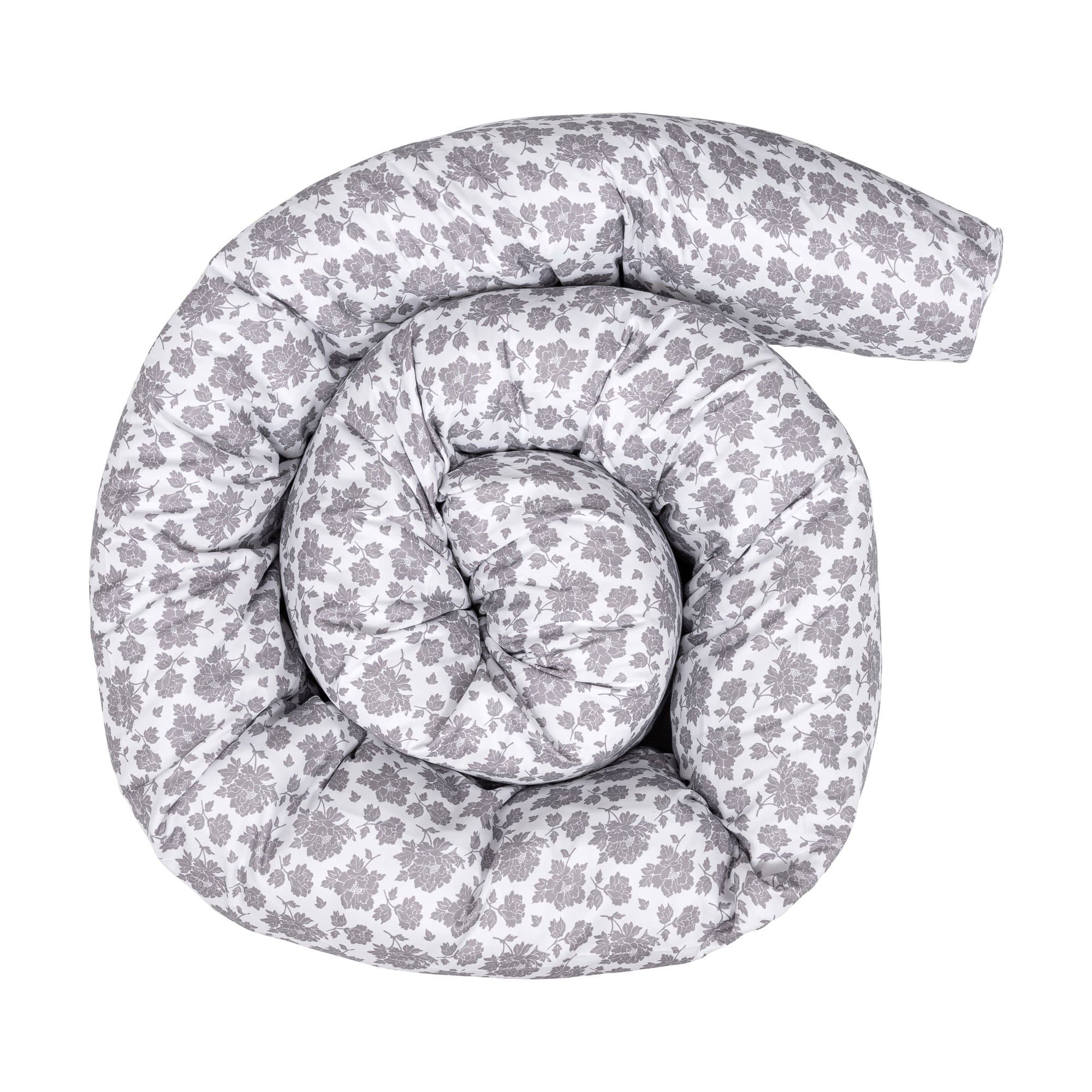 9 Ft Maternity Pillow And Case - Grey Floral -  | For Your Little One