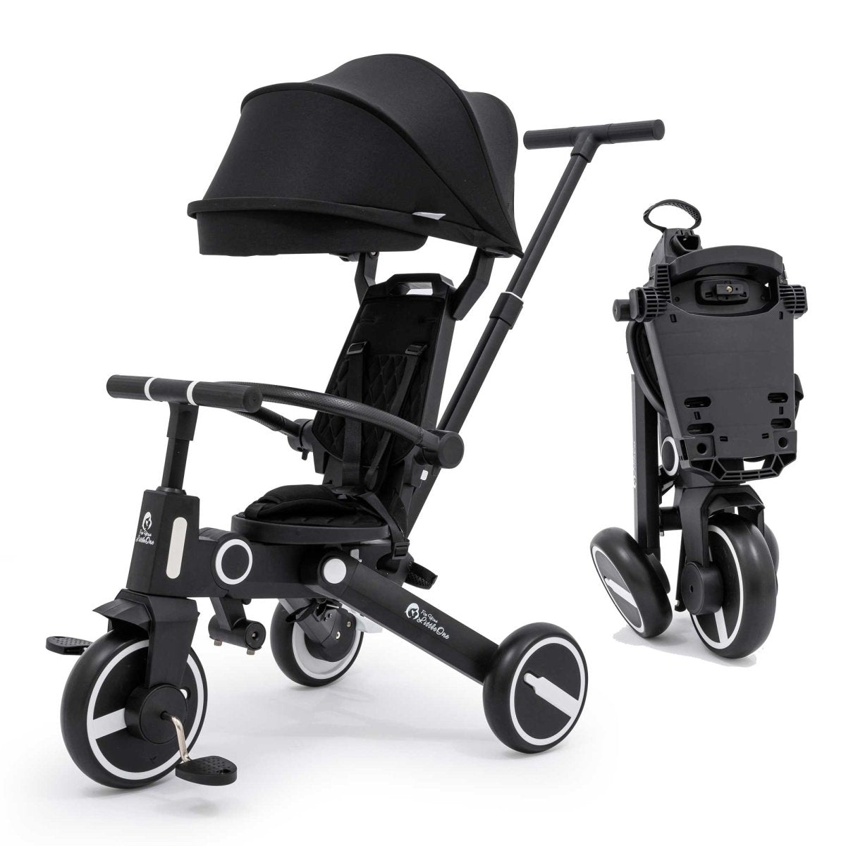 Foryourlittleone Xplor Foldable Trike - Jet Black - Damaged Box - For Your Little One