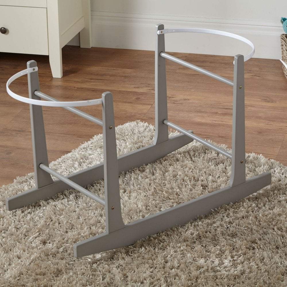 Grey Moses Basket Rocking Stand -  | For Your Little One