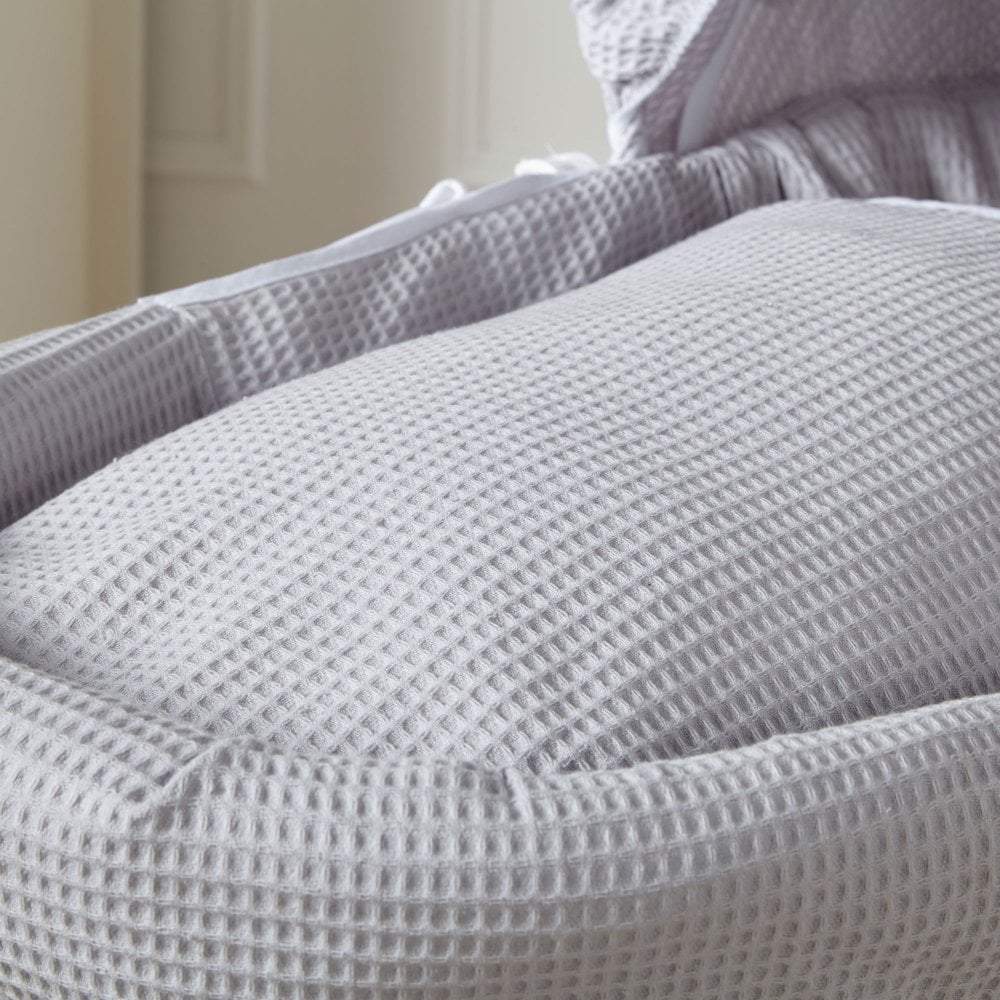Grey Waffle Moses Basket Bedding Set - For Your Little One