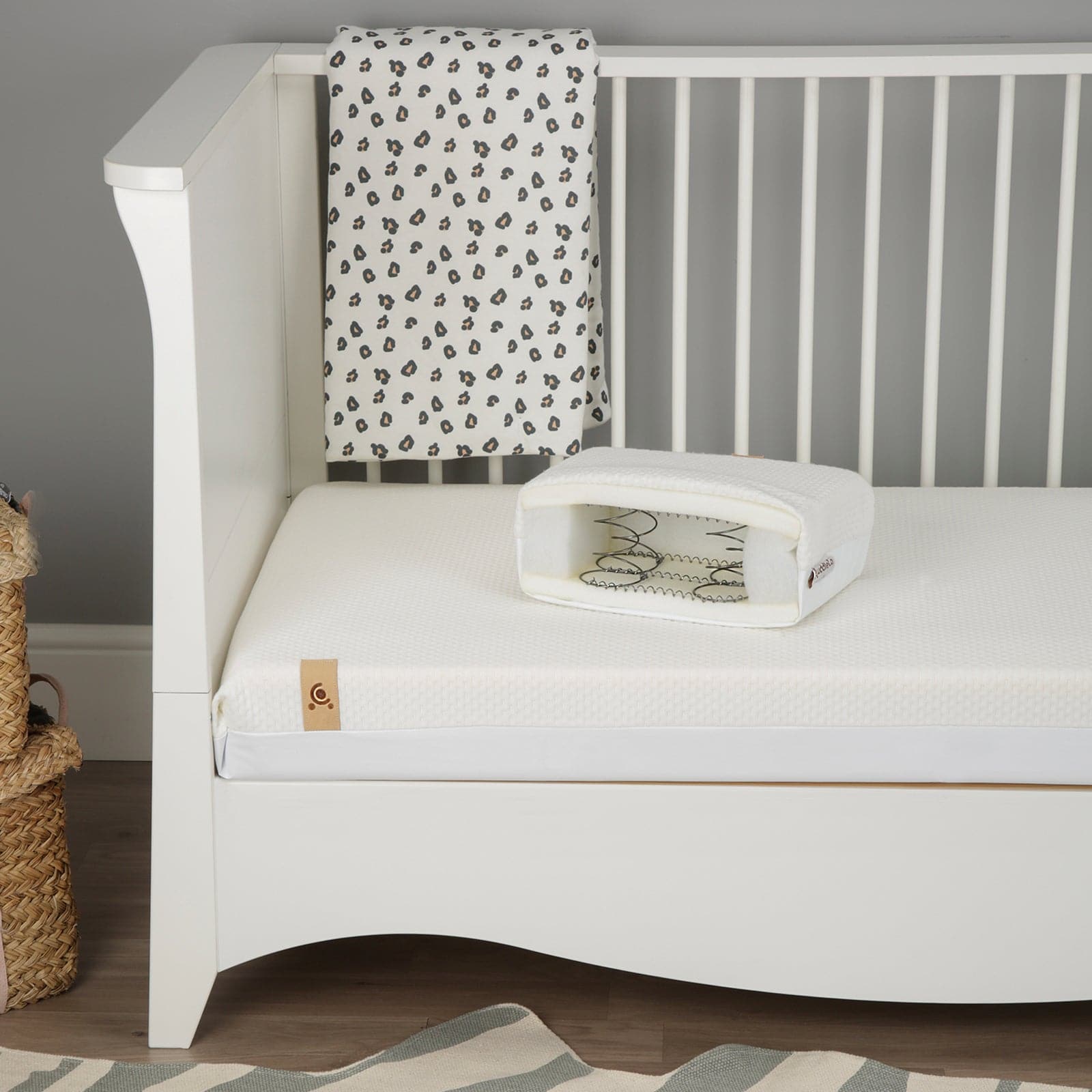 Cuddleco Harmony Hypo-Allergenic Bamboo Sprung Cot Mattress 120 x 60cm   