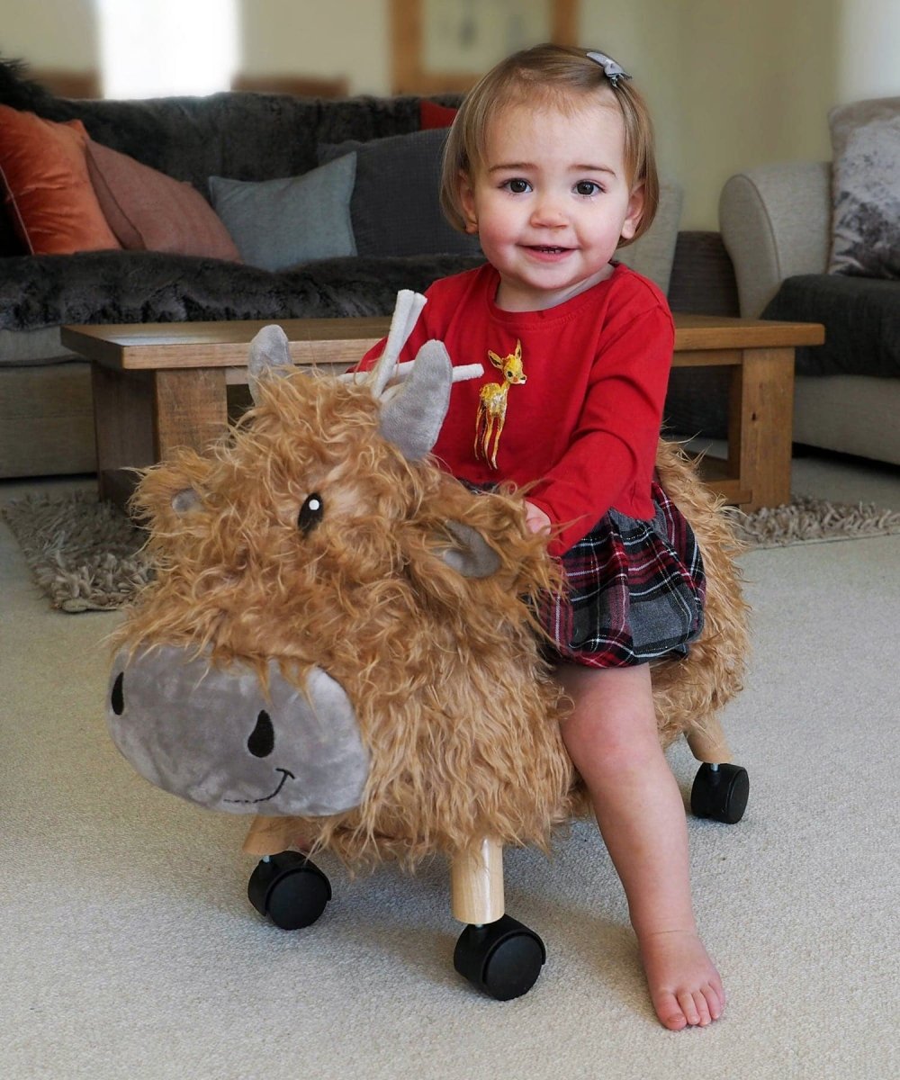 Little Bird Told Me Hubert Highland Cow Ride On - For Your Little One