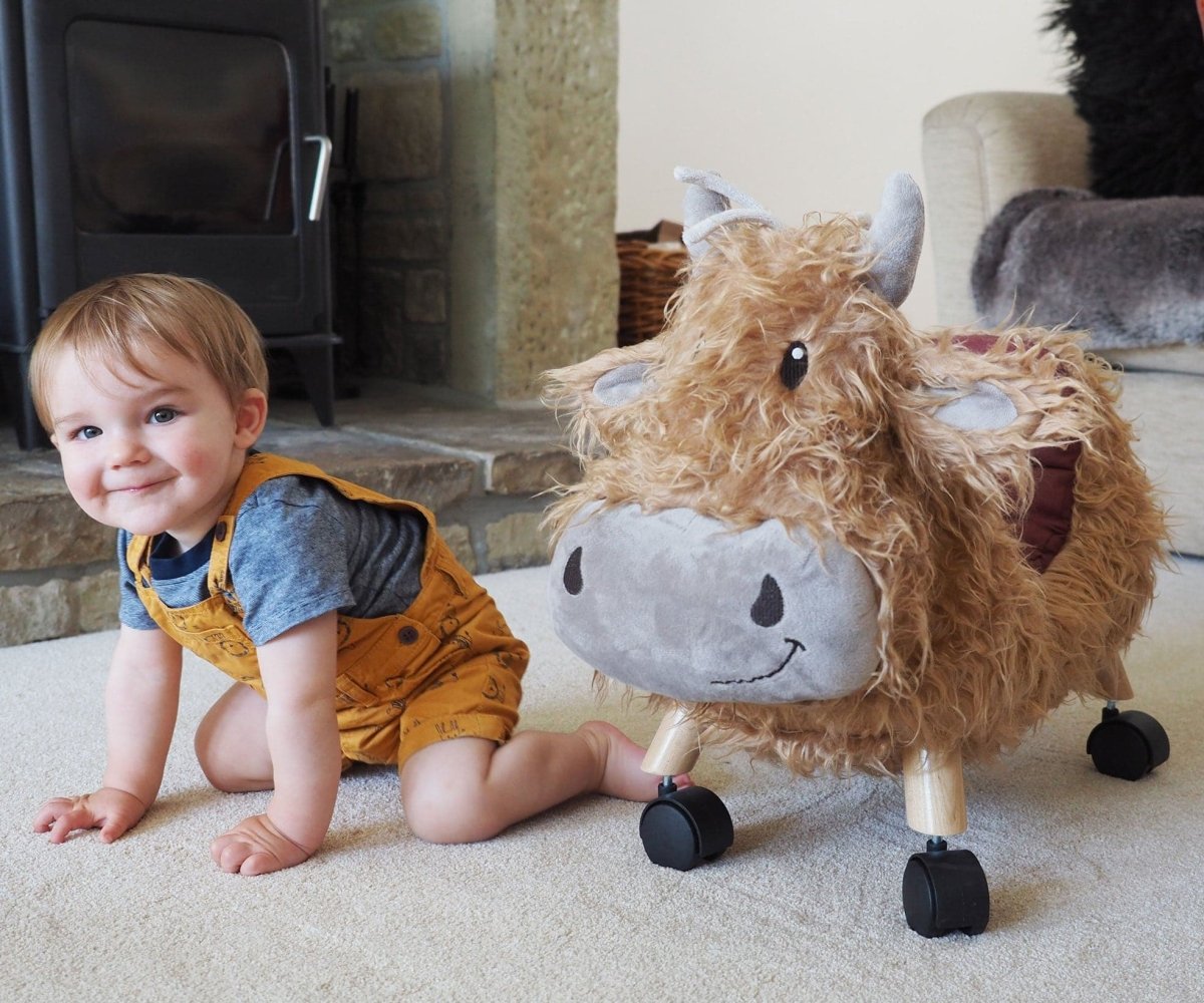 Little Bird Told Me Hubert Highland Cow Ride On - For Your Little One