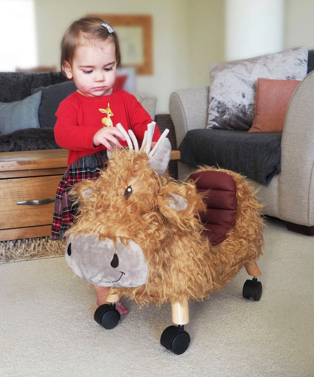 Little Bird Told Me Hubert Highland Cow Ride On - For Your Little One