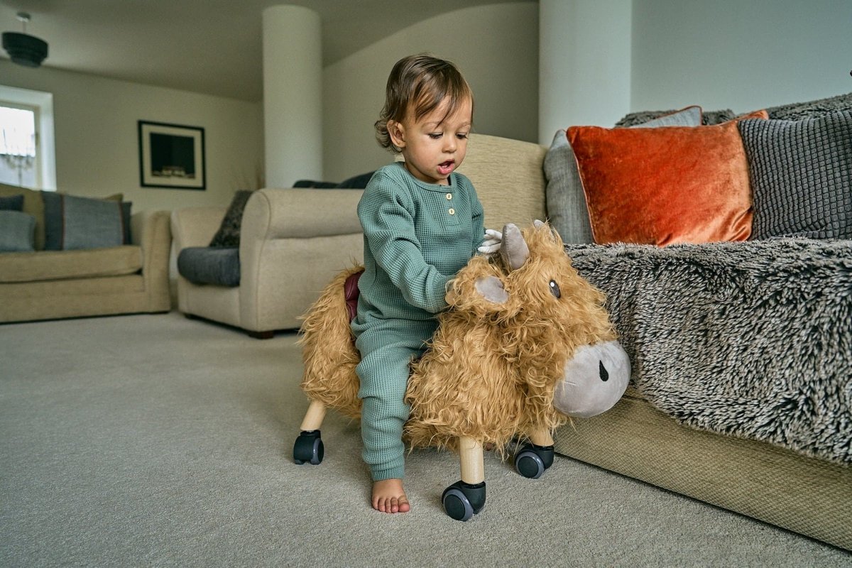 Little Bird Told Me Hubert Highland Cow Ride On - For Your Little One