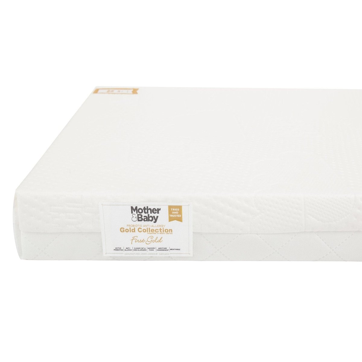 Mother & Baby First Gold Anti - Allergy Foam Cot Bed Mattress 140 x 70cm - For Your Little One