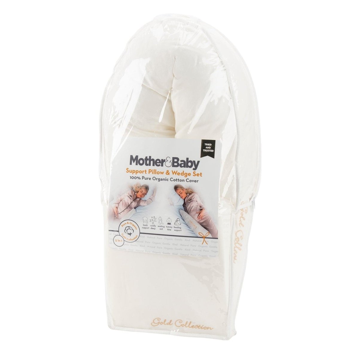 Mother & Baby Organic Cotton Support Pillow and Wedge Set - For Your Little One