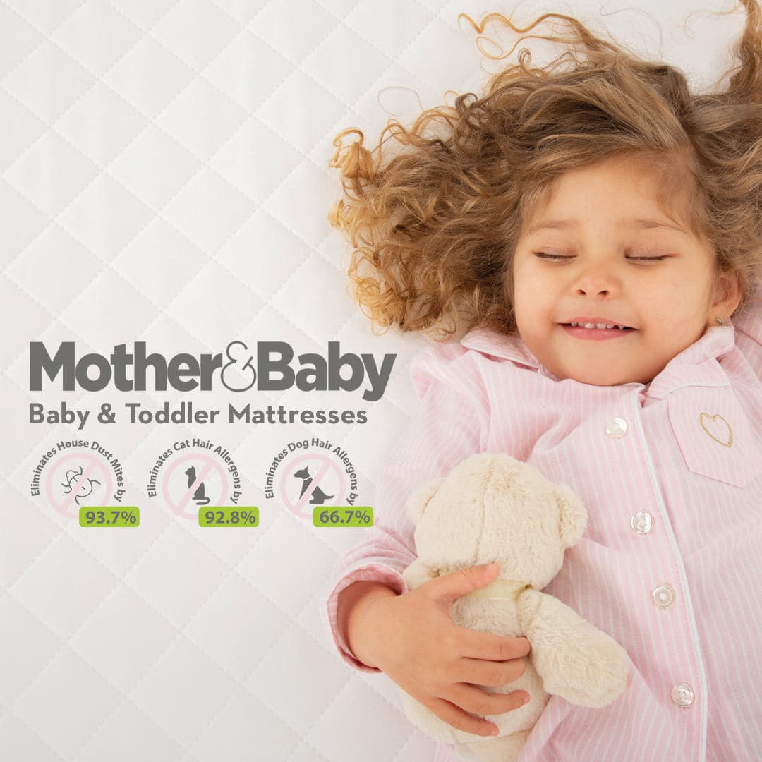 Mother & Baby Pure Gold Anti - Allergy Coir Pocket Sprung Cot Mattress 120 x 60cm - For Your Little One