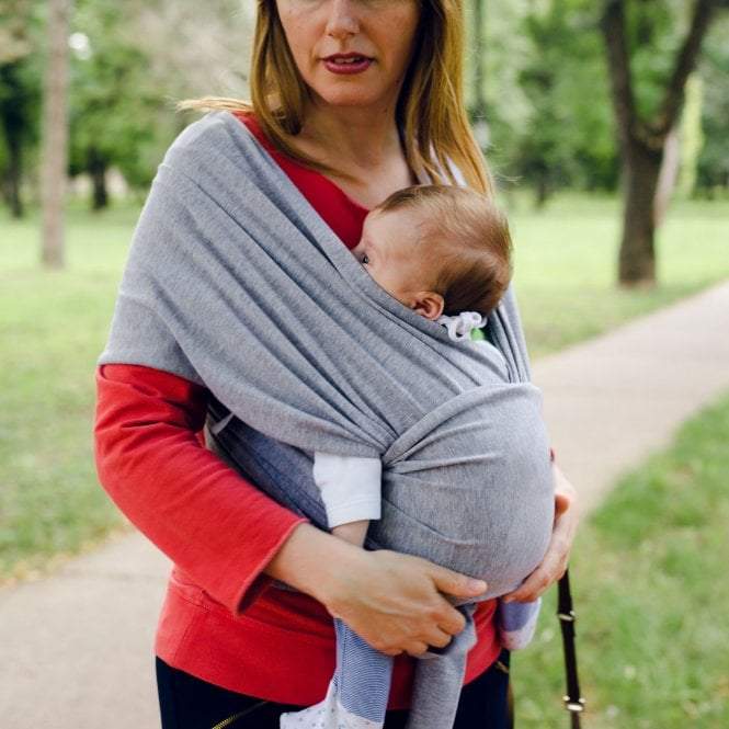 Organic Baby Wrap Carrier - Grey Melange - For Your Little One