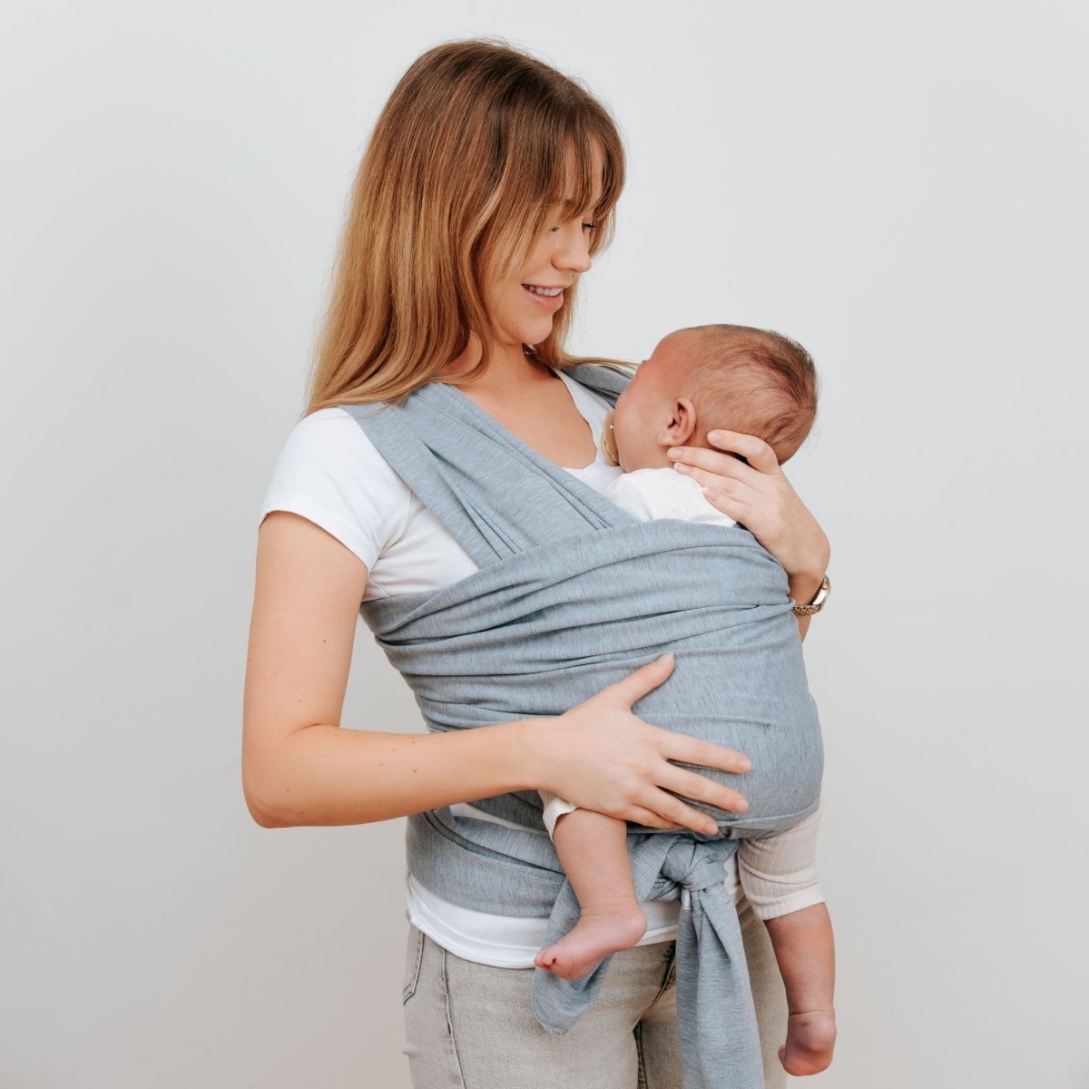 Organic Baby Wrap Carrier - Grey Melange - For Your Little One