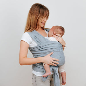 Organic Baby Wrap Carrier - Grey Melange - For Your Little One