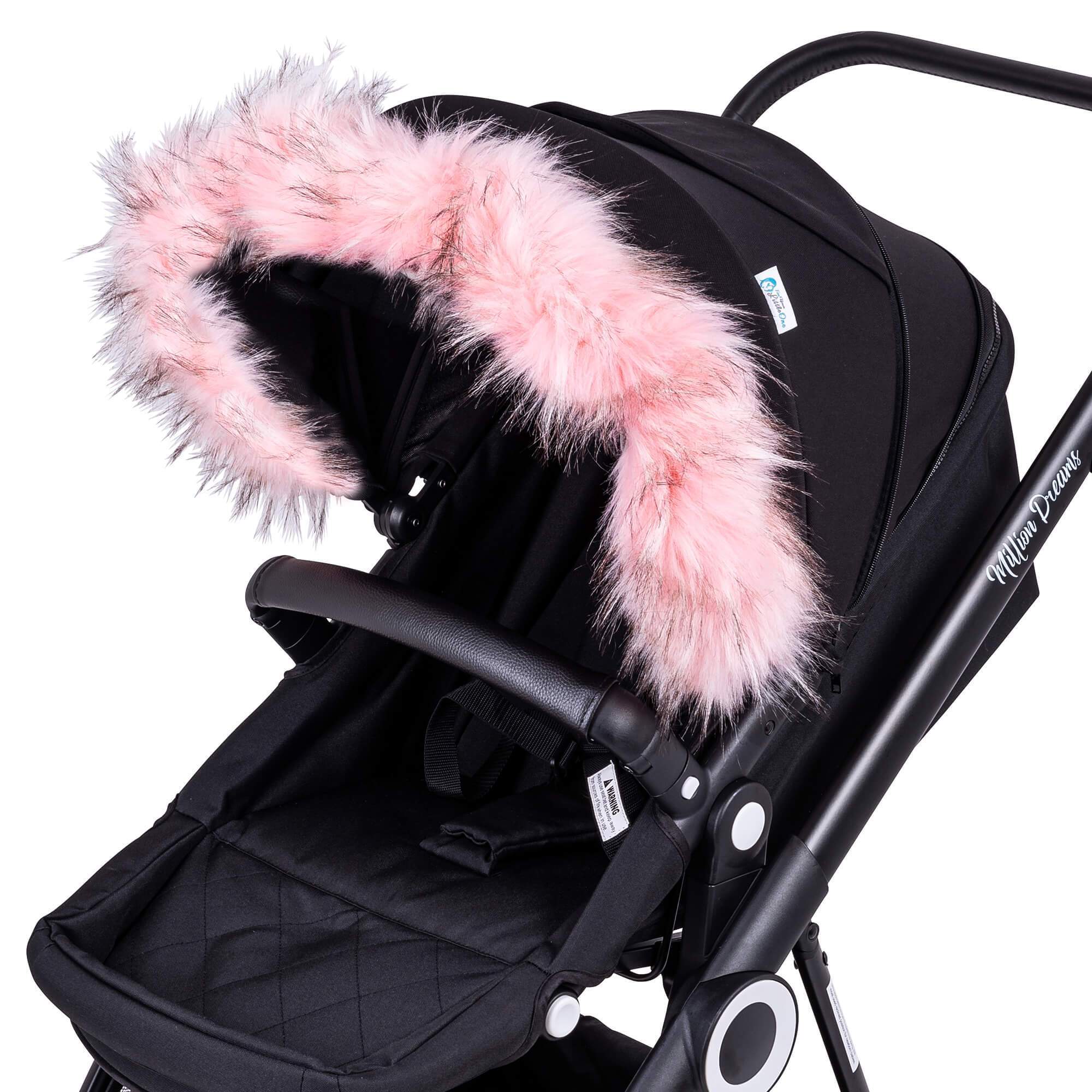 Pram Fur Hood Trim Attachment for Pushchair Compatible with Babylo -  | For Your Little One