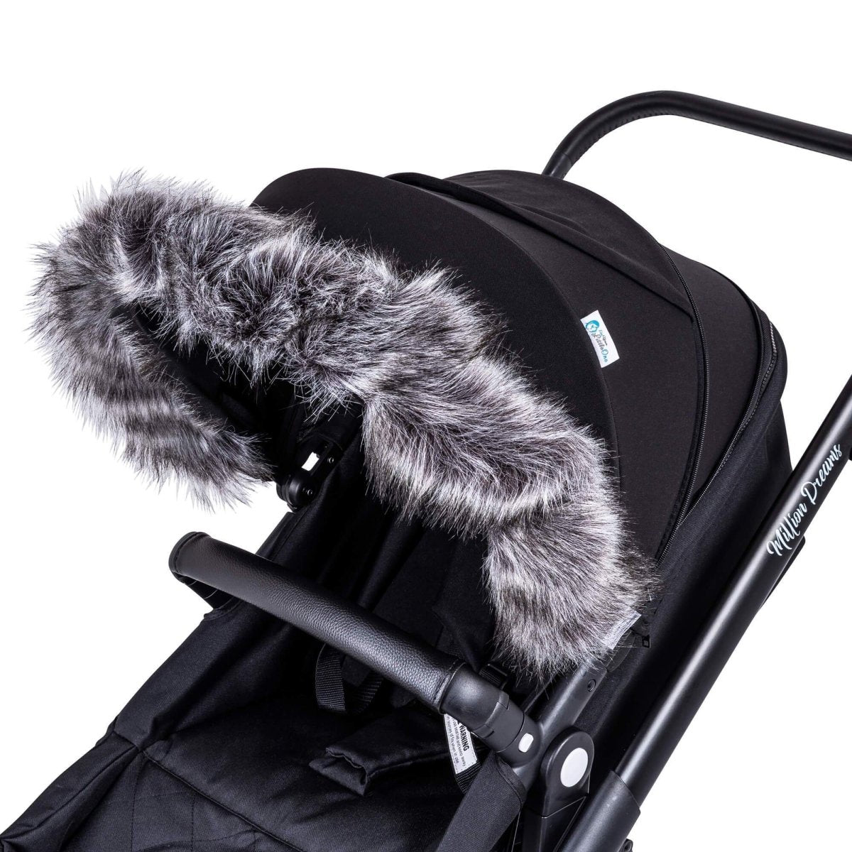 Pram Fur Hood Trim Attachment for Pushchair Compatible with BabiesRus - For Your Little One