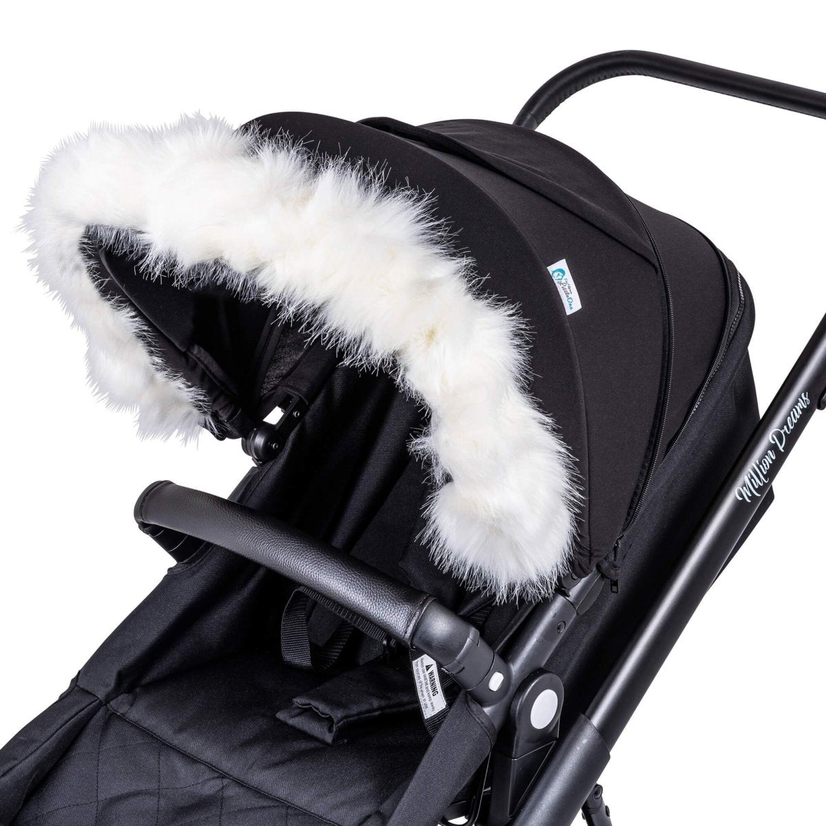 Pram Fur Hood Trim Attachment for Pushchair Compatible with BabiesRus - For Your Little One