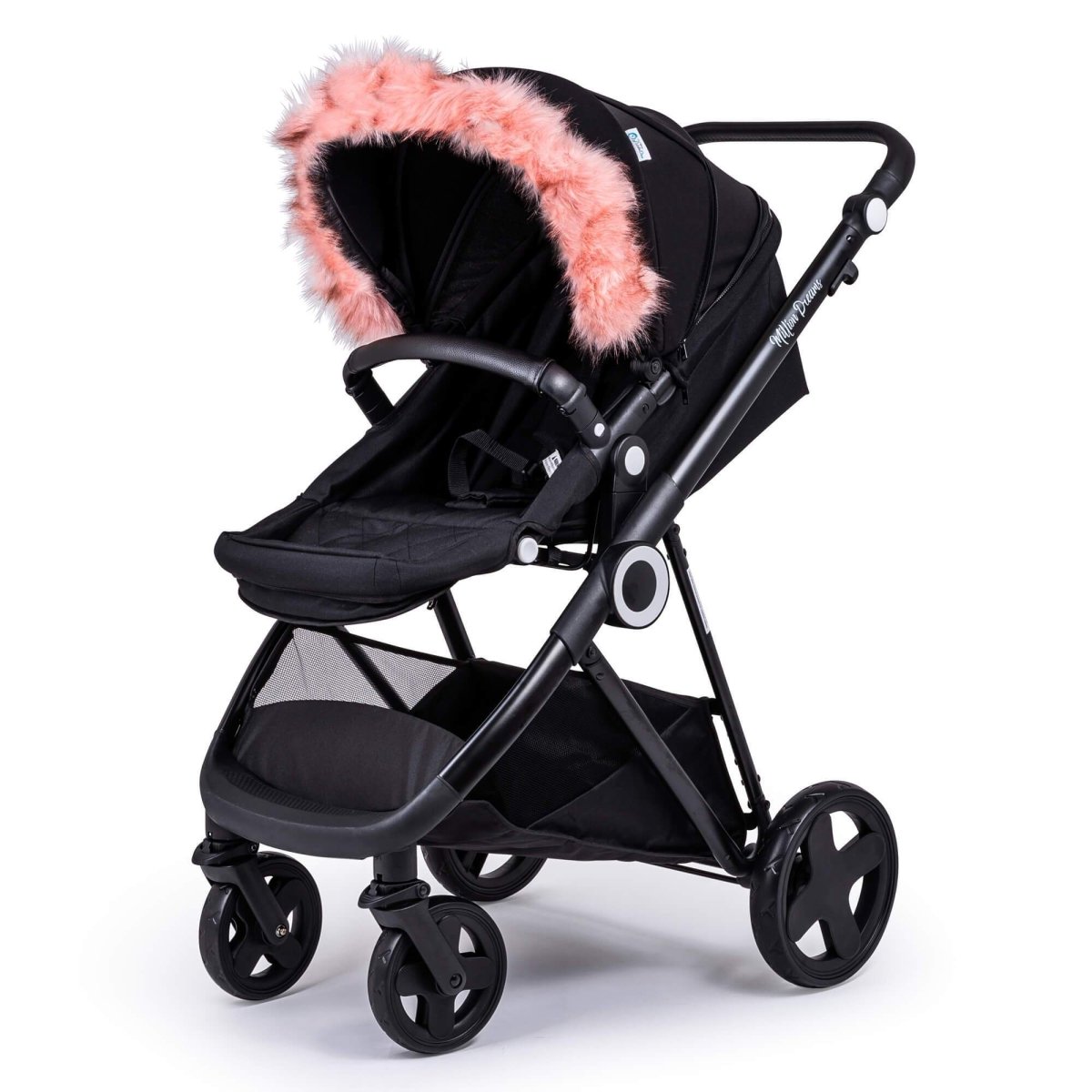 Pram Fur Hood Trim Attachment for Pushchair Compatible with BabiesRus - For Your Little One