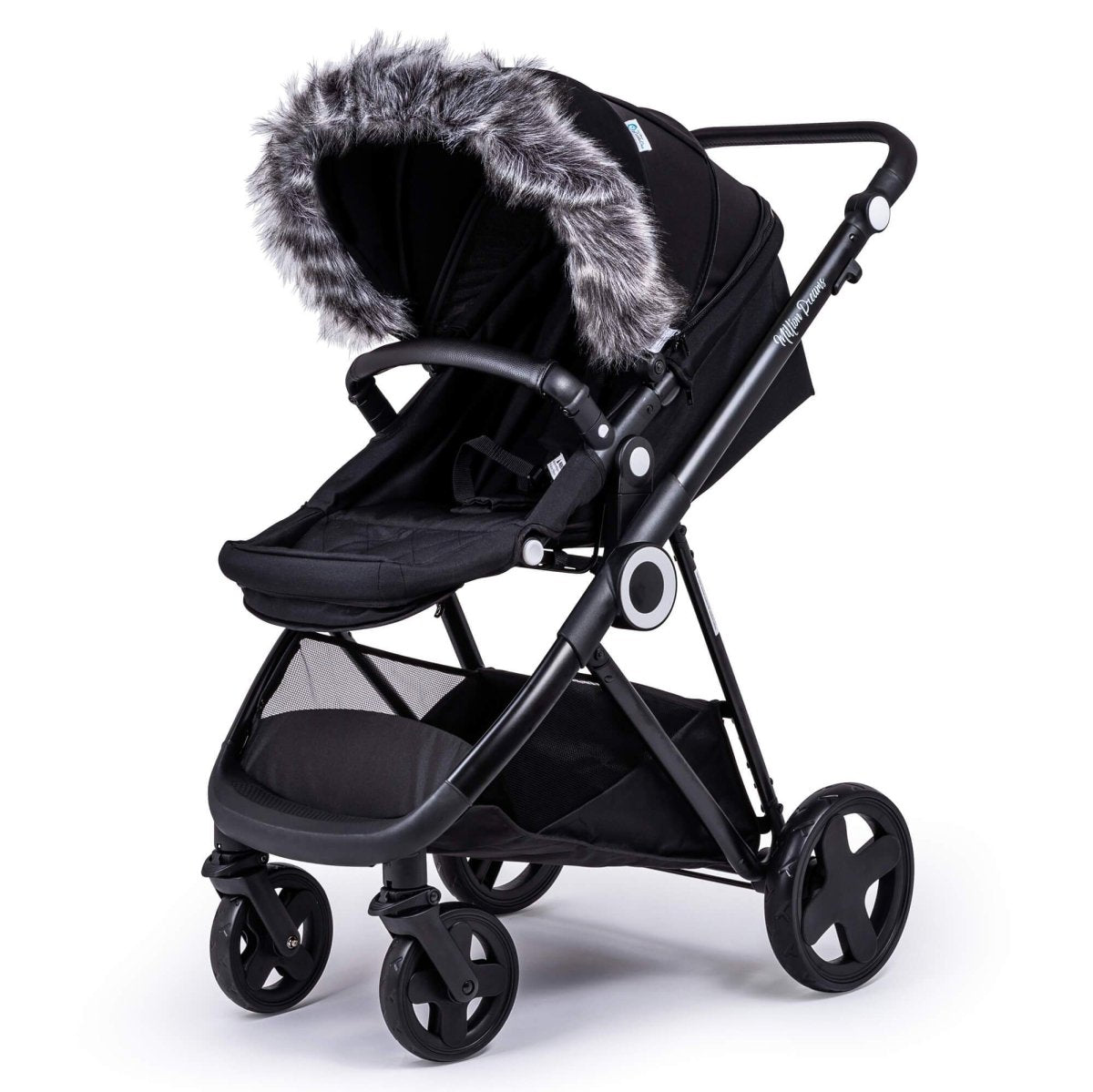 Pram Fur Hood Trim Attachment for Pushchair Compatible with Baby Jogger - For Your Little One