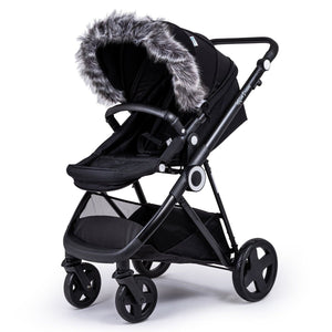 Pram Fur Hood Trim Attachment For Pushchair Compatible with Infababy - For Your Little One