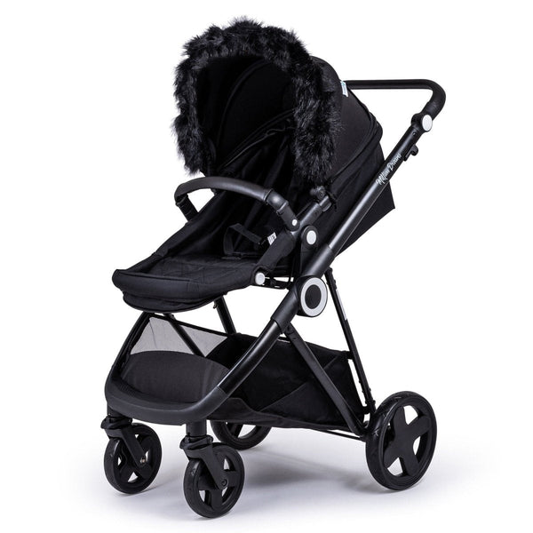 Pram Fur Hood Trim Attachment For Pushchair Compatible with Roma - For Your Little One