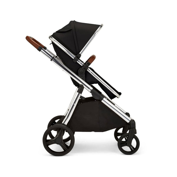 **Stock Clearance** Ickle Bubba Eclipse 2 In 1 Carrycot & Pushchair - Chrome / Jet Black / Black Handle - For Your Little One