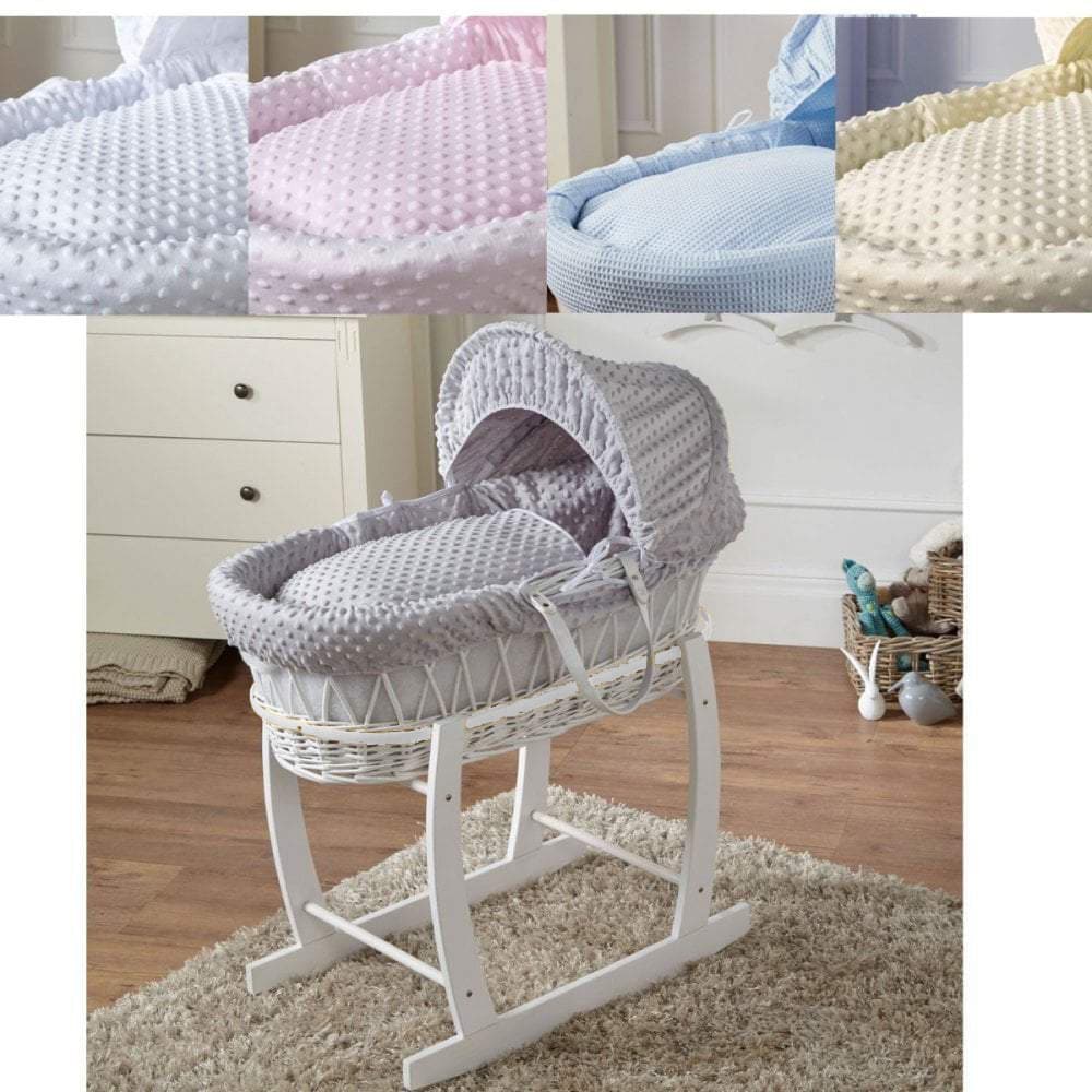 Badger Basket Wicker-Look Woven Baby Moses Changing Basket with Pad and  Cover - Natural/Ecru