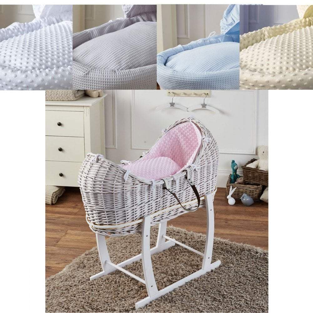 Wicker Deluxe Pod Baby Moses Basket With Stand - For Your Little One